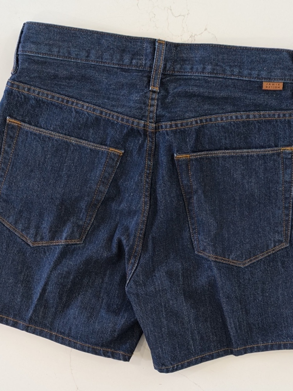 JAMIE HALLER The Tailor Short Indigo Denim Shorts Size 26 Made In USA $380 NWT - Picture 3 of 12